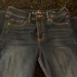Hollister high rise super skinny distressed knees